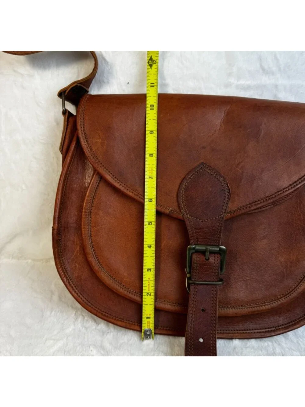 Satchel & Fable Leather Purse Gypsy Crossbody Satchel Shoulder Tote Travel Bag
